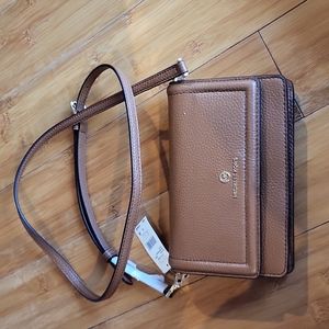 Michael Kors Brown Leather Crossbody